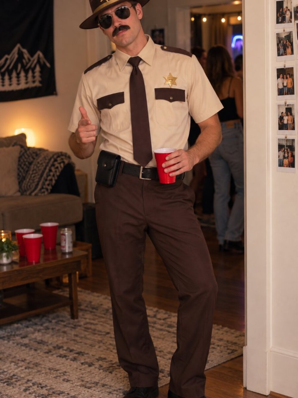 Spirit Halloween Adult Sheriff Costume Medium Western Police Halloween